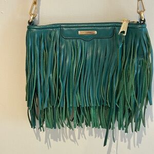 Rebecca Minkoff Teal Fringe Shoulder Bag
